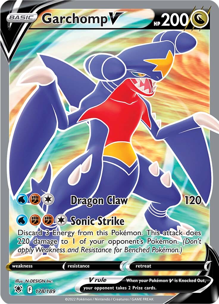 Garchomp V (178/189) [Sword & Shield: Astral Radiance] | Card Merchant Takapuna