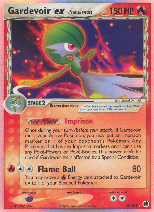 Gardevoir ex (93/101) (Delta Species) [EX: Dragon Frontiers] | Card Merchant Takapuna