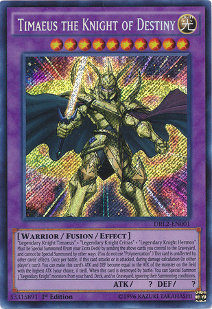 Timaeus the Knight of Destiny [DRL2-EN001] Secret Rare | Card Merchant Takapuna