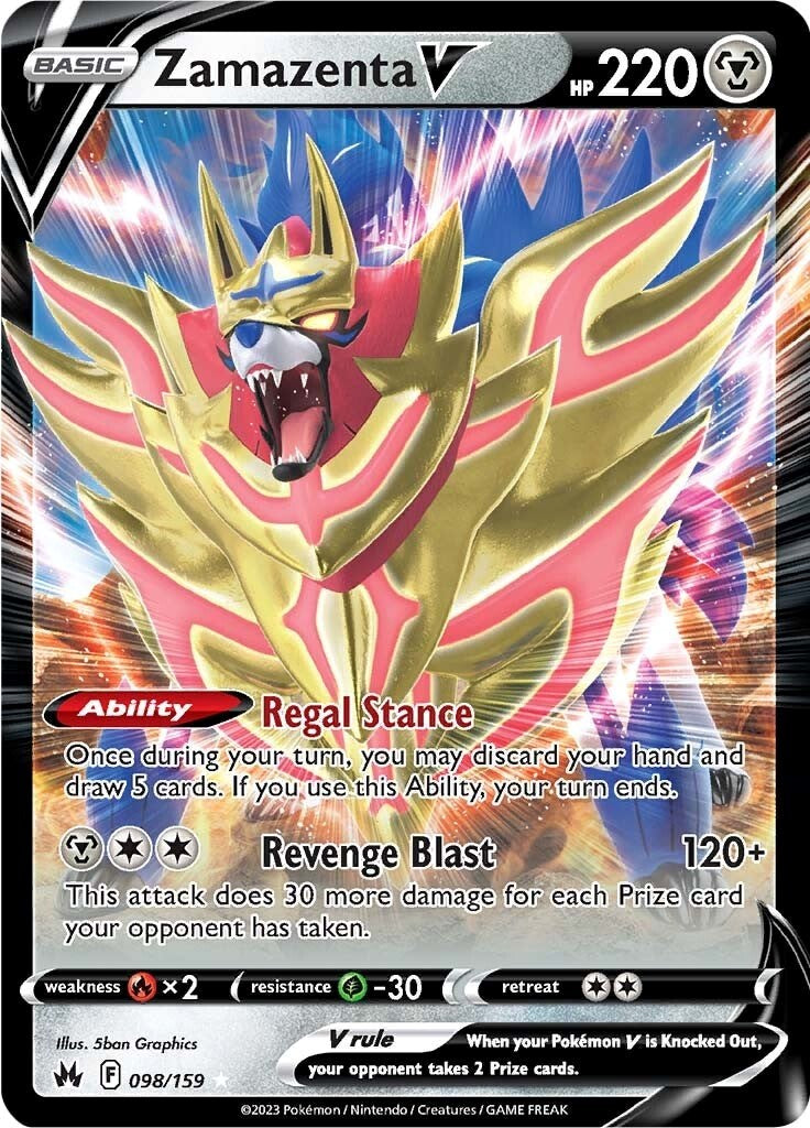 Zamazenta V (098/159) [Sword & Shield: Crown Zenith] | Card Merchant Takapuna