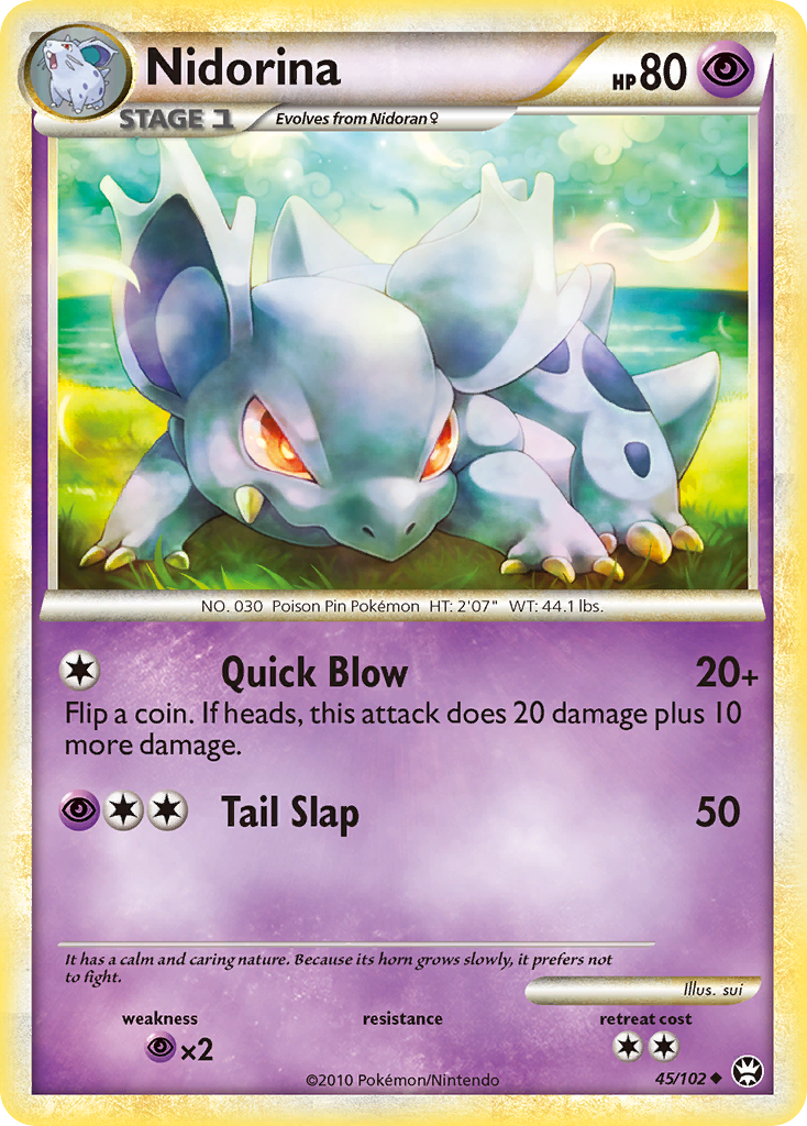 Nidorina (45/102) [HeartGold & SoulSilver: Triumphant] | Card Merchant Takapuna