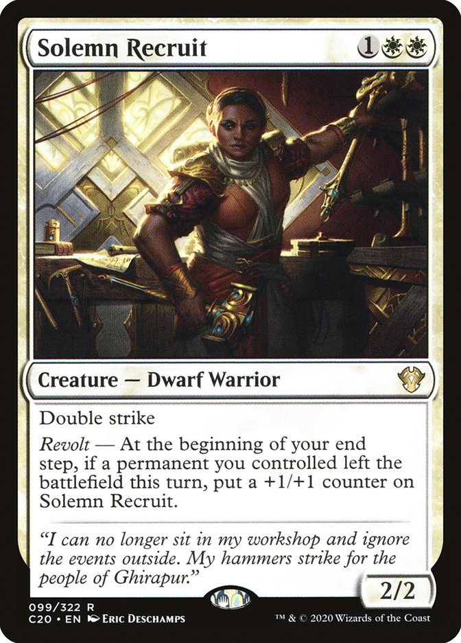 Solemn Recruit [Commander 2020] | Card Merchant Takapuna