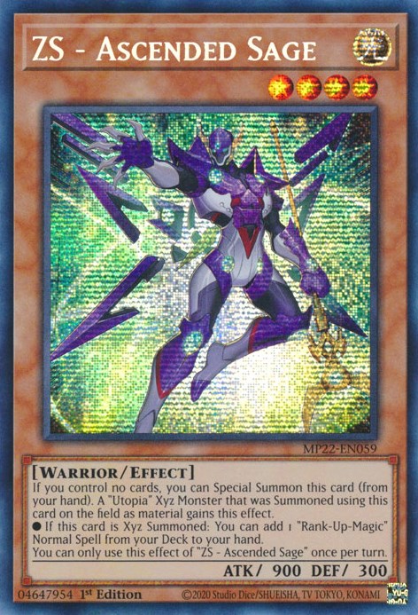 ZS - Ascended Sage [MP22-EN059] Prismatic Secret Rare | Card Merchant Takapuna