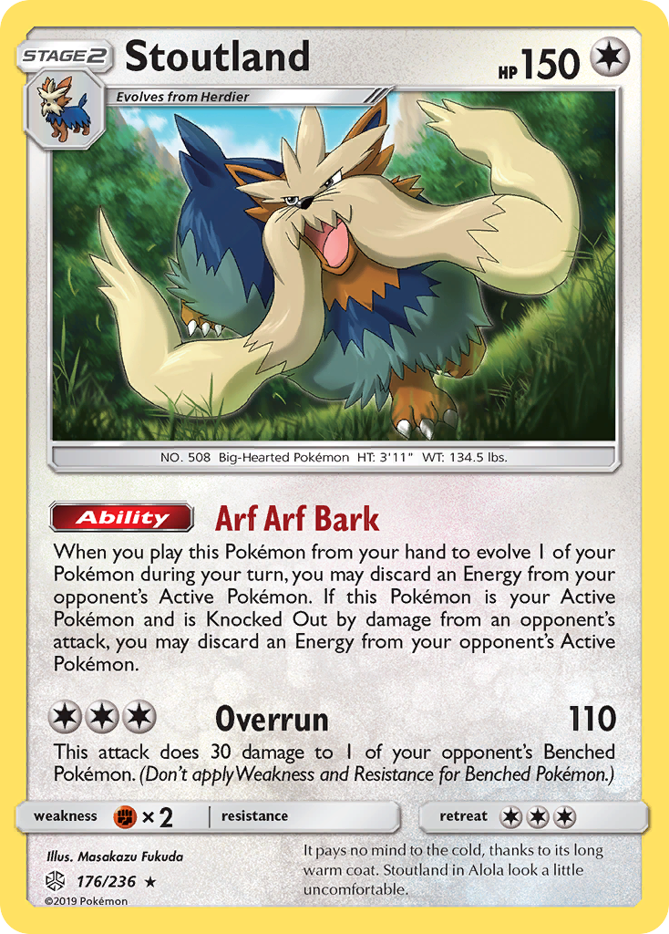 Stoutland (176/236) [Sun & Moon: Cosmic Eclipse] | Card Merchant Takapuna