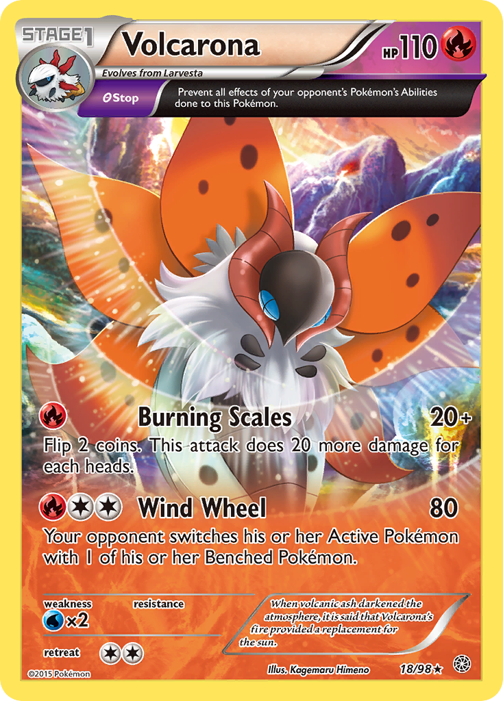 Volcarona (18/98) [XY: Ancient Origins] | Card Merchant Takapuna