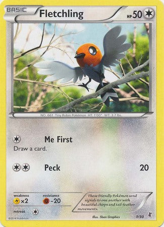 Fletchling (1/30) [XY: Trainer Kit 1 - Bisharp] | Card Merchant Takapuna