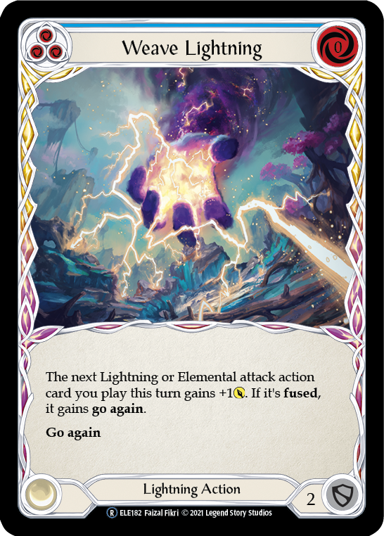 Weave Lightning (Blue) [U-ELE182] (Tales of Aria Unlimited)  Unlimited Normal | Card Merchant Takapuna