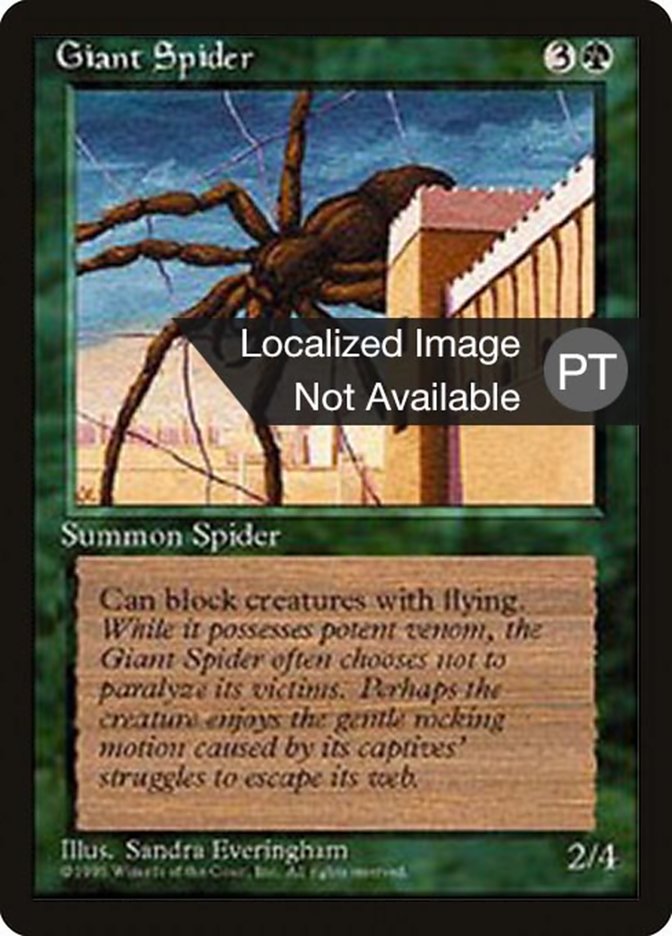 Giant Spider [Fourth Edition (Foreign Black Border)] | Card Merchant Takapuna