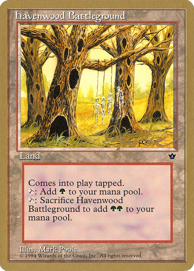 Havenwood Battleground (Mark Justice) [Pro Tour Collector Set] | Card Merchant Takapuna