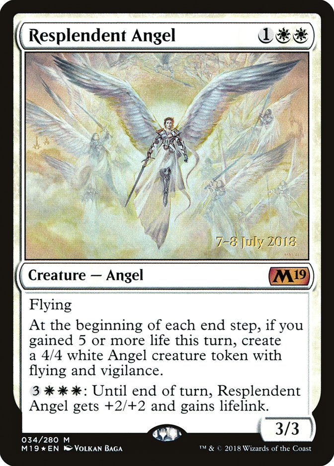 Resplendent Angel [Core Set 2019 Prerelease Promos] | Card Merchant Takapuna