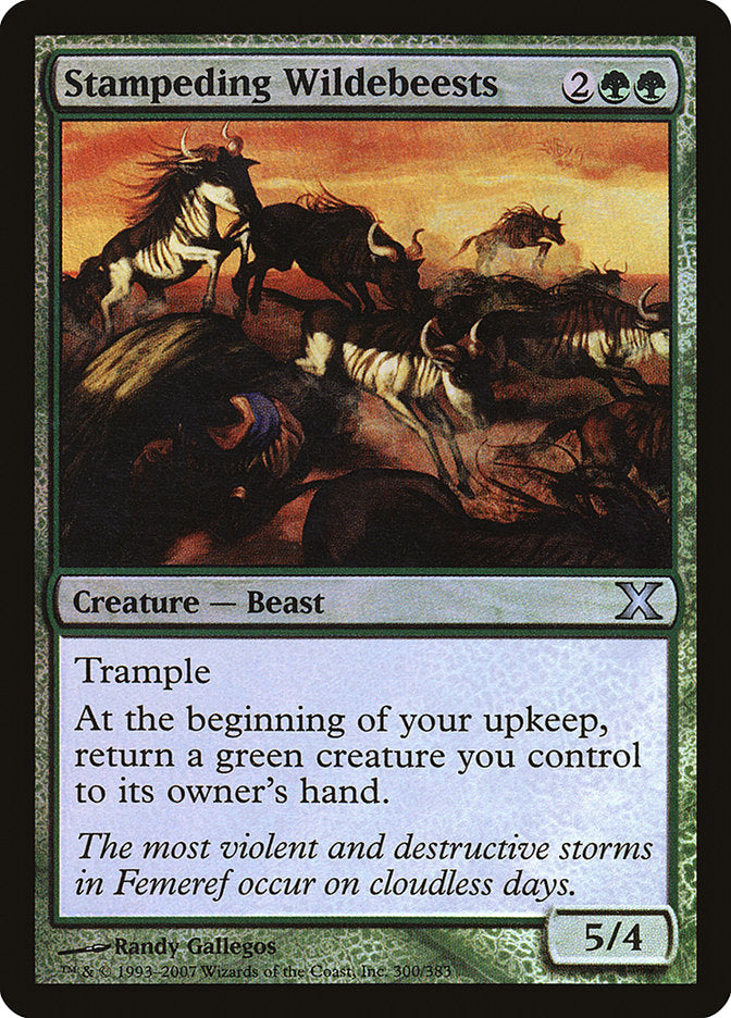 Stampeding Wildebeests (Premium Foil) [Tenth Edition] | Card Merchant Takapuna