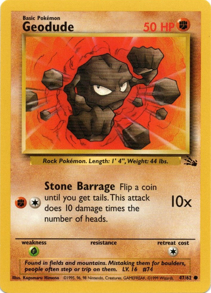 Geodude (47/62) [Fossil Unlimited] | Card Merchant Takapuna