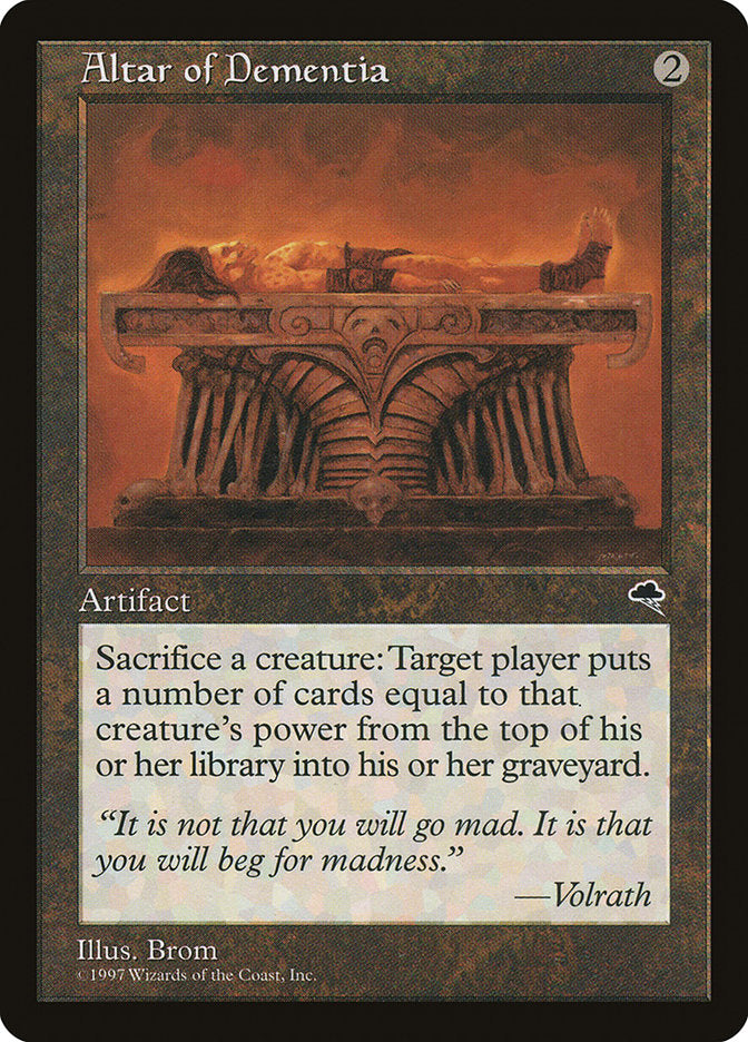 Altar of Dementia [Tempest] | Card Merchant Takapuna