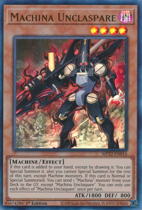 Machina Unclaspare [MP22-EN014] Ultra Rare | Card Merchant Takapuna