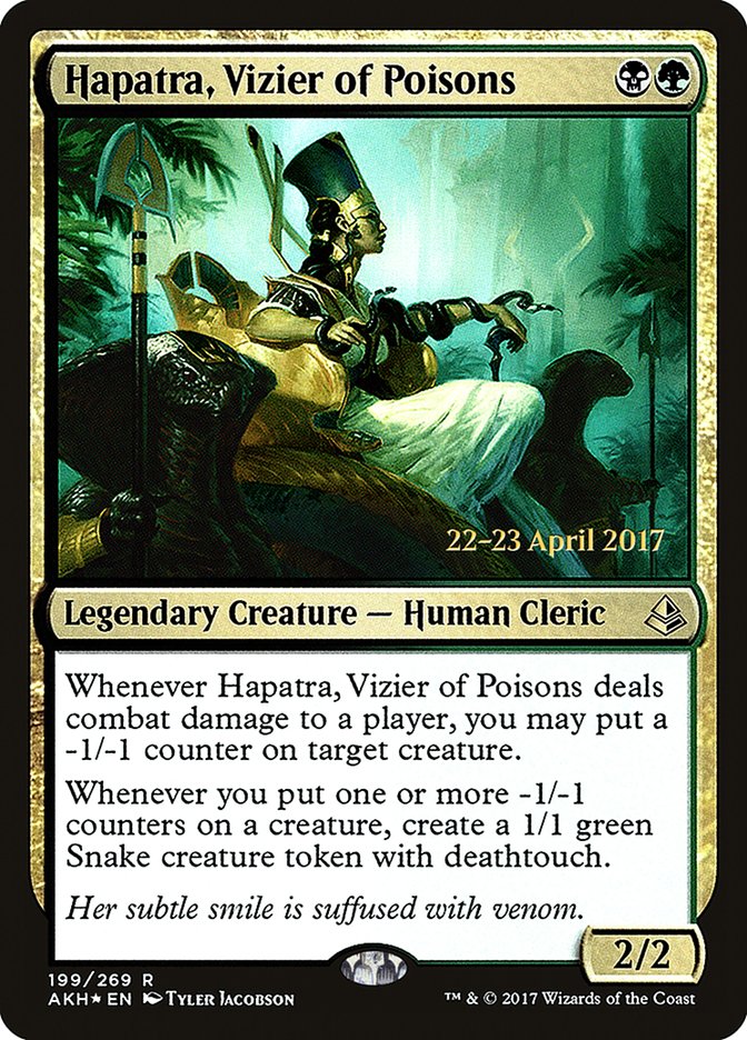 Hapatra, Vizier of Poisons [Amonkhet Prerelease Promos] | Card Merchant Takapuna