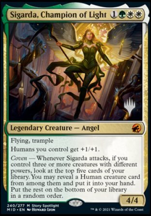 Sigarda, Champion of Light (Promo Pack) [Innistrad: Midnight Hunt Promos] | Card Merchant Takapuna