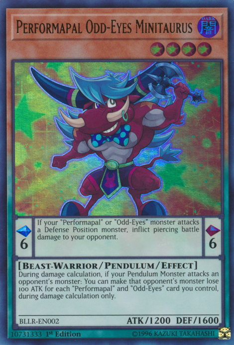 Performapal Odd-Eyes Minitaurus [BLLR-EN002] Ultra Rare | Card Merchant Takapuna