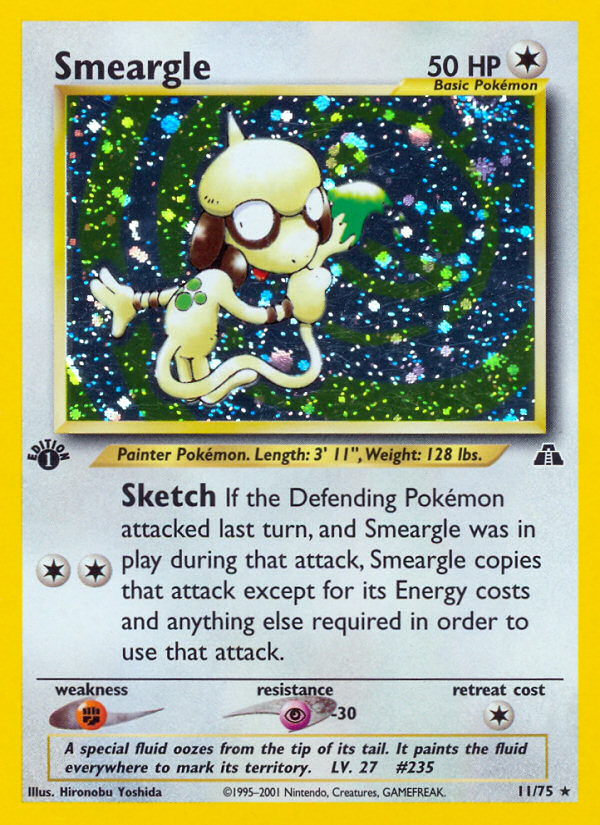 Smeargle (11/75) [Neo Discovery 1st Edition] | Card Merchant Takapuna