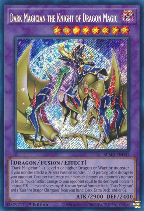 Dark Magician the Knight of Dragon Magic [BLMR-EN001] Secret Rare | Card Merchant Takapuna