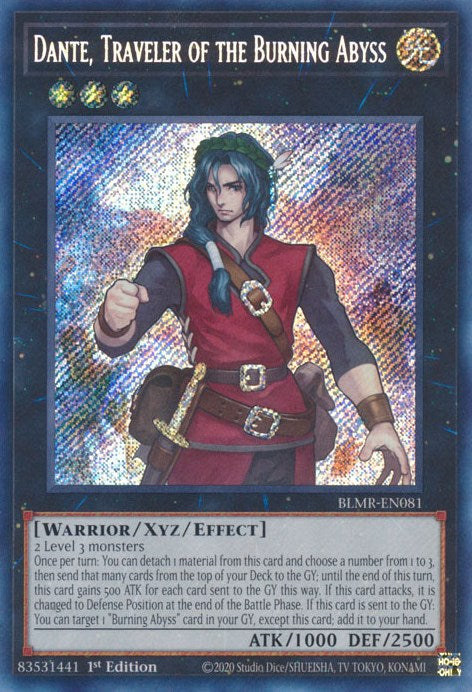 Dante, Traveler of the Burning Abyss [BLMR-EN081] Secret Rare | Card Merchant Takapuna