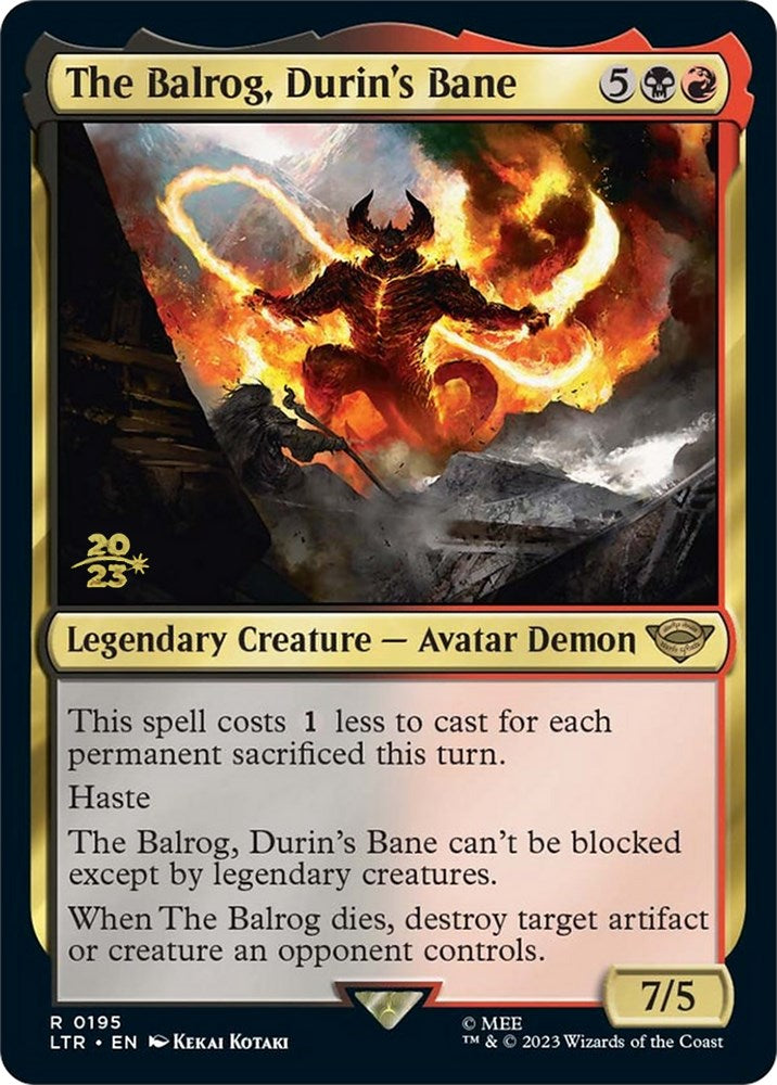 The Balrog, Durin's Bane [The Lord of the Rings: Tales of Middle-Earth Prerelease Promos] | Card Merchant Takapuna