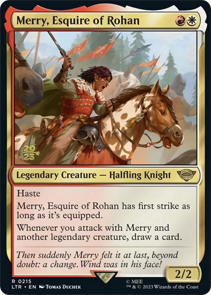 Merry, Esquire of Rohan [The Lord of the Rings: Tales of Middle-Earth Prerelease Promos] | Card Merchant Takapuna