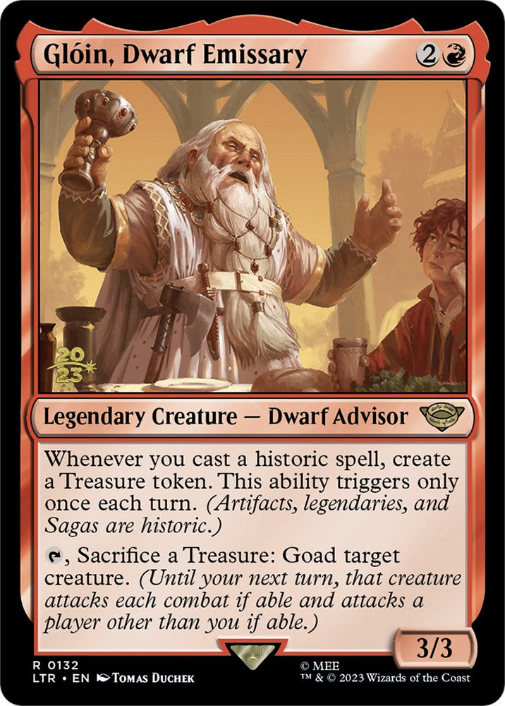 Gloin, Dwarf Emissary [The Lord of the Rings: Tales of Middle-Earth Prerelease Promos] | Card Merchant Takapuna