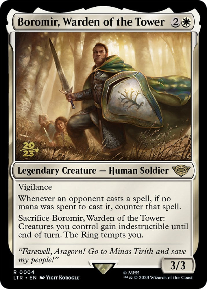 Boromir, Warden of the Tower [The Lord of the Rings: Tales of Middle-Earth Prerelease Promos] | Card Merchant Takapuna