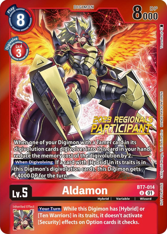 Aldamon [BT7-014] (2023 Regionals Participant) [Next Adventure Promos] | Card Merchant Takapuna