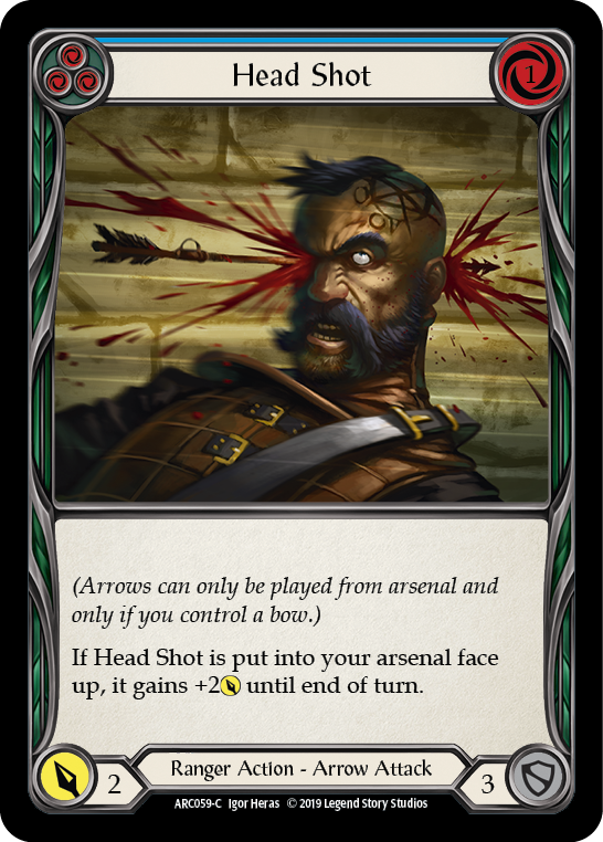 Head Shot (Blue) [ARC059-C] (Arcane Rising)  1st Edition Rainbow Foil | Card Merchant Takapuna