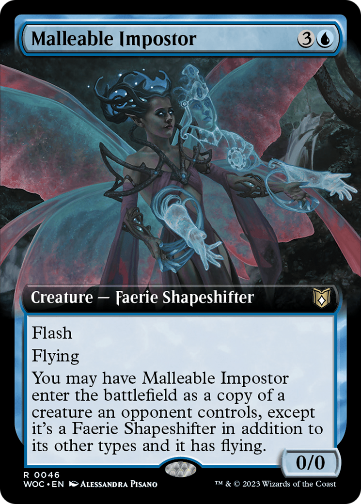 Malleable Impostor (Extended Art) [Wilds of Eldraine Commander] | Card Merchant Takapuna