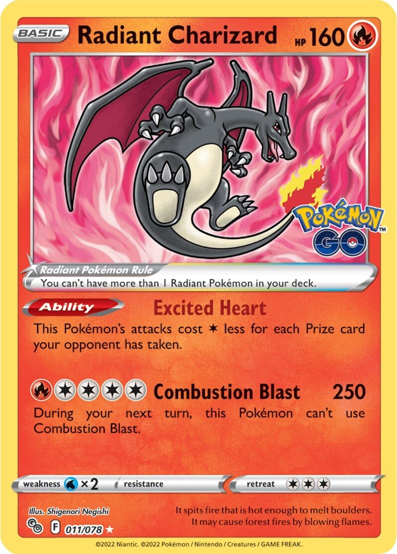 Radiant Charizard (011/078) [Pokémon GO] | Card Merchant Takapuna