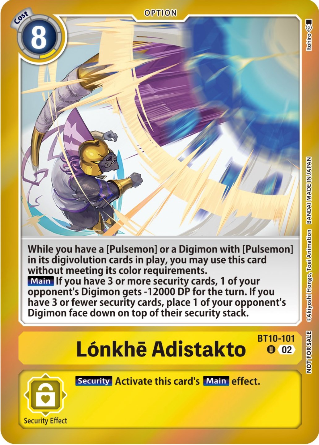 Lonkhe Adistakto [BT10-101] (Event Pack 5) [Xros Encounter Pre-Release Cards] | Card Merchant Takapuna