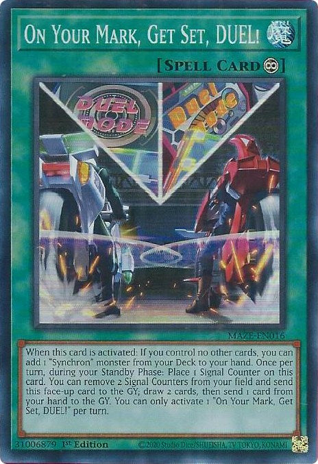 On Your Mark, Get Set, DUEL! [MAZE-EN016] Super Rare | Card Merchant Takapuna