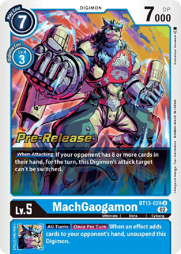 MachGaogamon [BT13-029] [Versus Royal Knight Booster Pre-Release Cards] | Card Merchant Takapuna