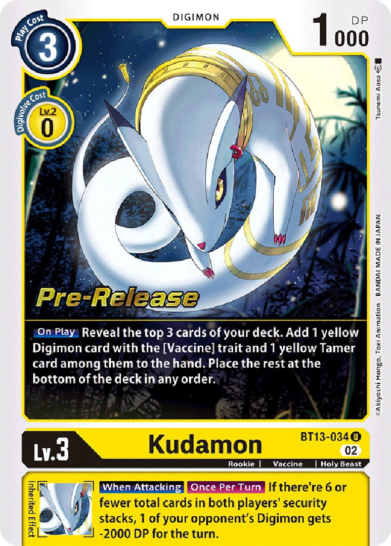 Kudamon [BT13-034] [Versus Royal Knight Booster Pre-Release Cards] | Card Merchant Takapuna