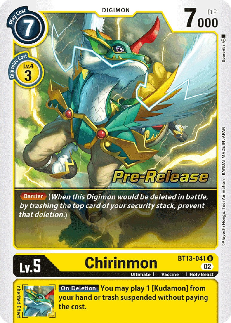 Chirinmon [BT13-041] [Versus Royal Knight Booster Pre-Release Cards] | Card Merchant Takapuna