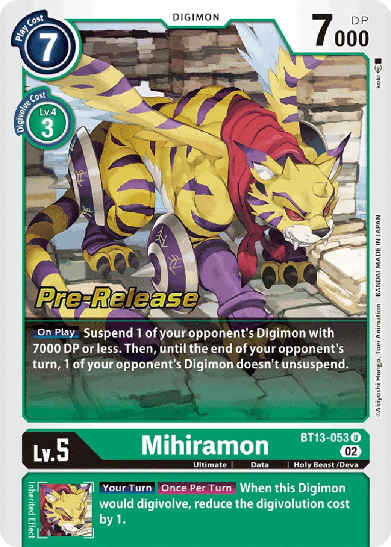 Mihiramon [BT13-053] [Versus Royal Knight Booster Pre-Release Cards] | Card Merchant Takapuna