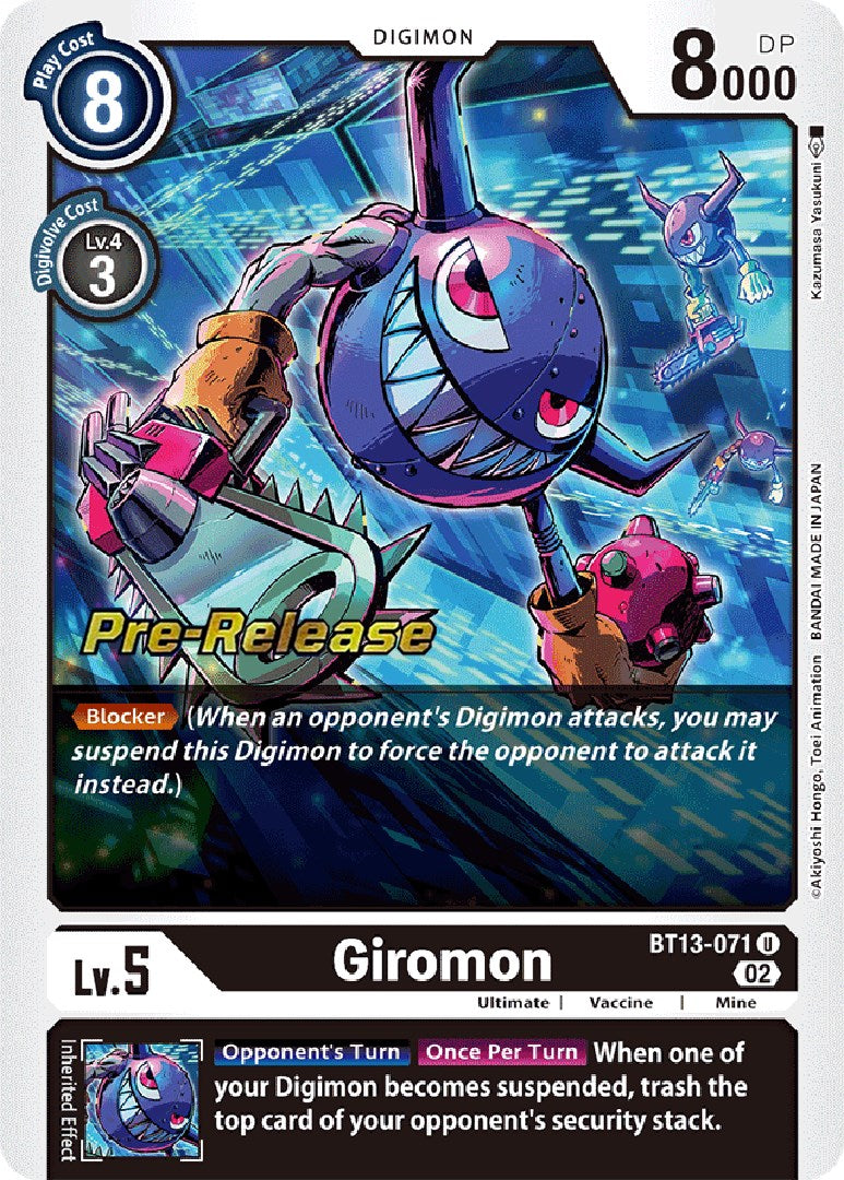 Giromon [BT13-071] [Versus Royal Knight Booster Pre-Release Cards] | Card Merchant Takapuna