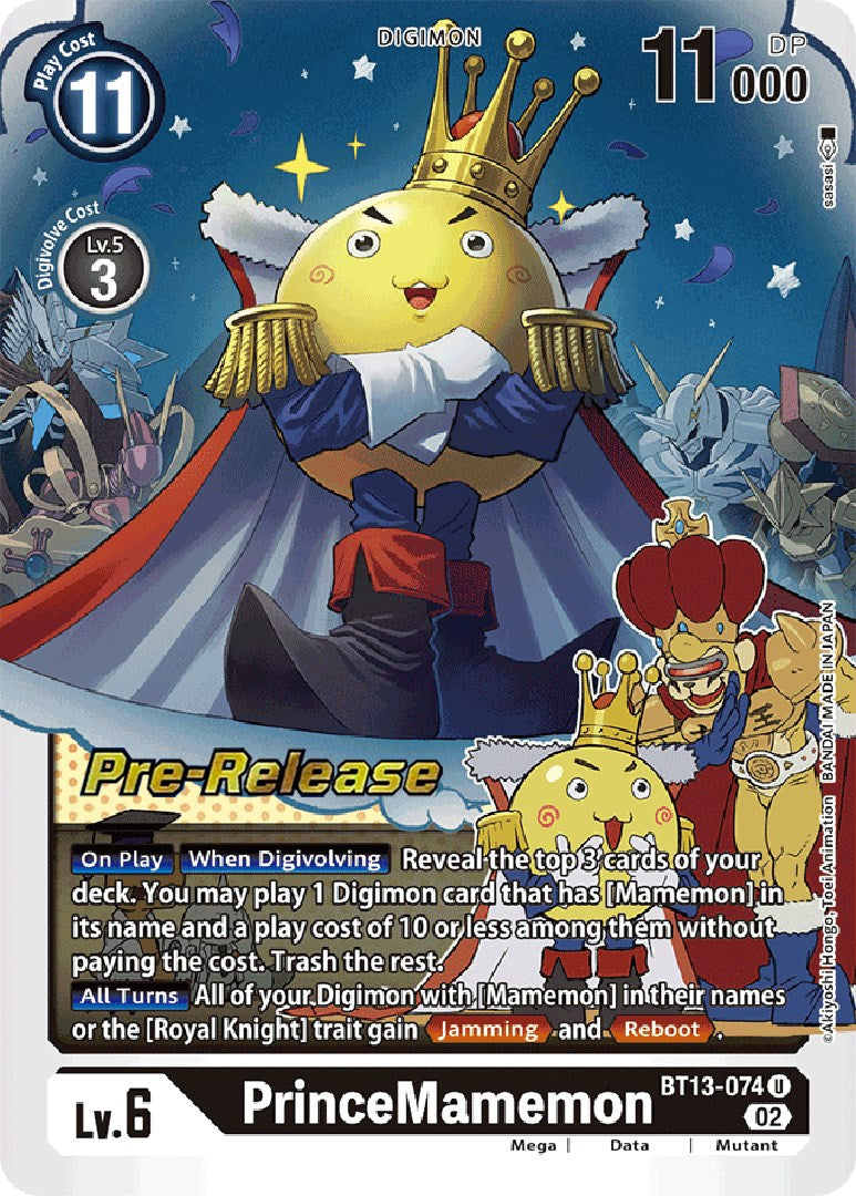 PrinceMamemon [BT13-074] [Versus Royal Knight Booster Pre-Release Cards] | Card Merchant Takapuna