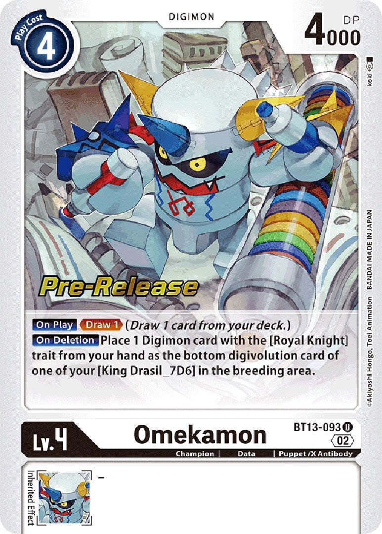 Omekamon [BT13-093] [Versus Royal Knight Booster Pre-Release Cards] | Card Merchant Takapuna