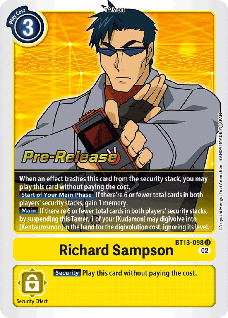 Richard Sampson [BT13-098] [Versus Royal Knight Booster Pre-Release Cards] | Card Merchant Takapuna