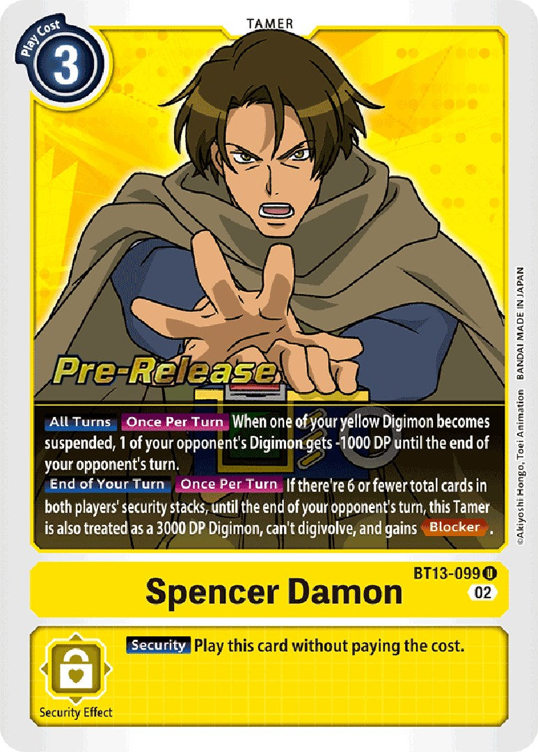 Spencer Damon [BT13-099] [Versus Royal Knight Booster Pre-Release Cards] | Card Merchant Takapuna