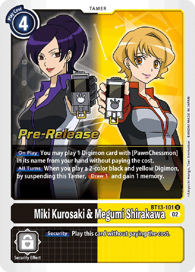 Miki Kurosaki & Megumi Shirakawa [BT13-101] [Versus Royal Knight Booster Pre-Release Cards] | Card Merchant Takapuna