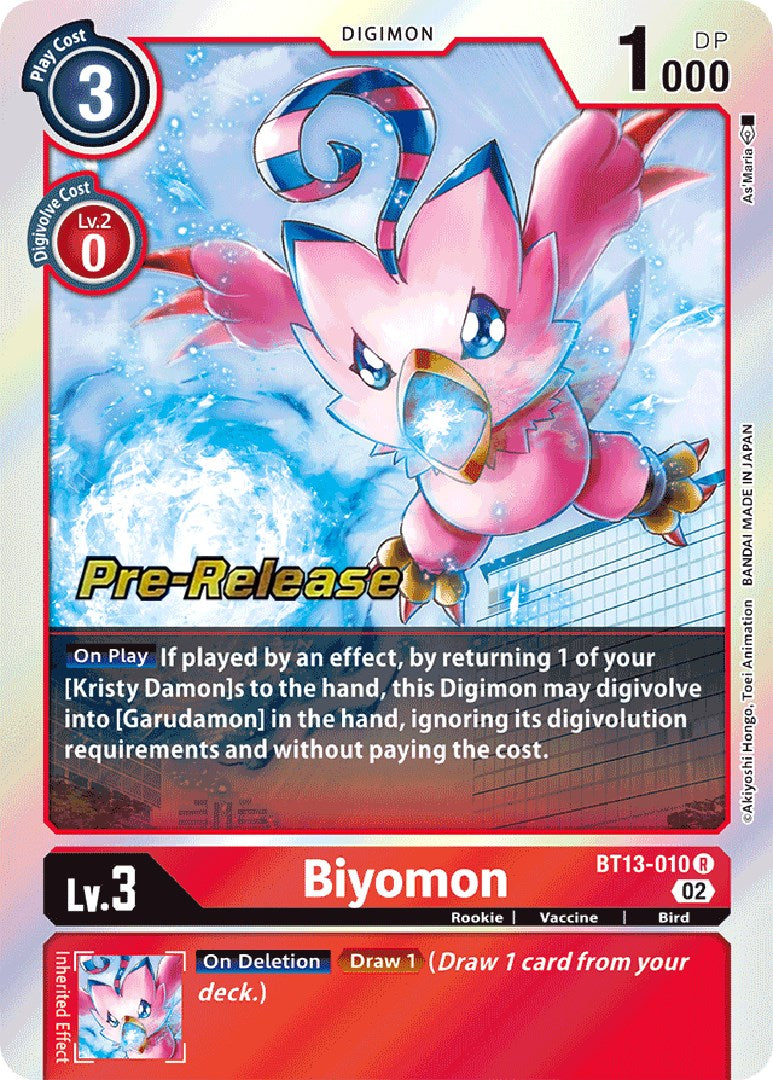 Biyomon [BT13-010] [Versus Royal Knight Booster Pre-Release Cards] | Card Merchant Takapuna