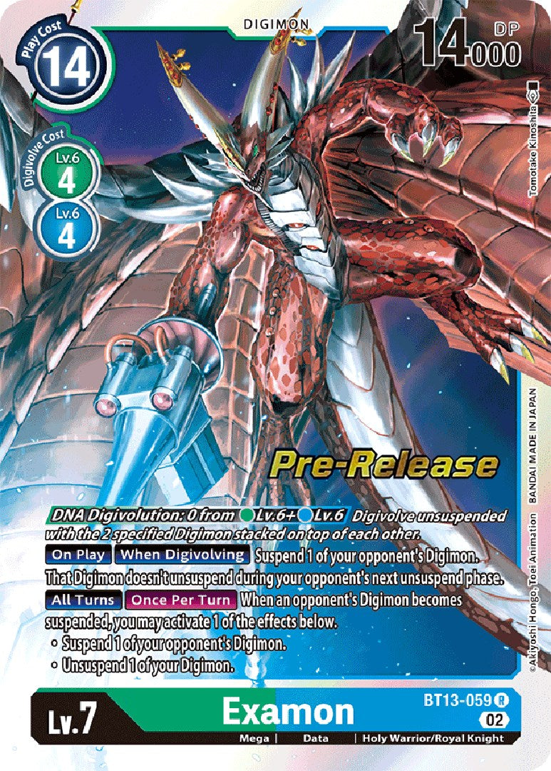 Examon [BT13-059] [Versus Royal Knight Booster Pre-Release Cards] | Card Merchant Takapuna