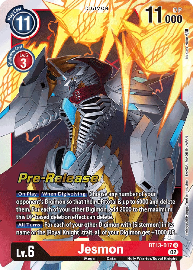 Jesmon [BT13-017] [Versus Royal Knight Booster Pre-Release Cards] | Card Merchant Takapuna