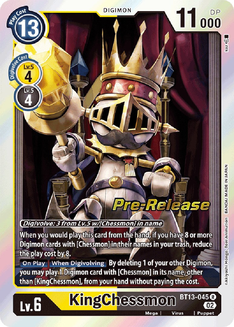 KingChessmon [BT13-045] [Versus Royal Knight Booster Pre-Release Cards] | Card Merchant Takapuna