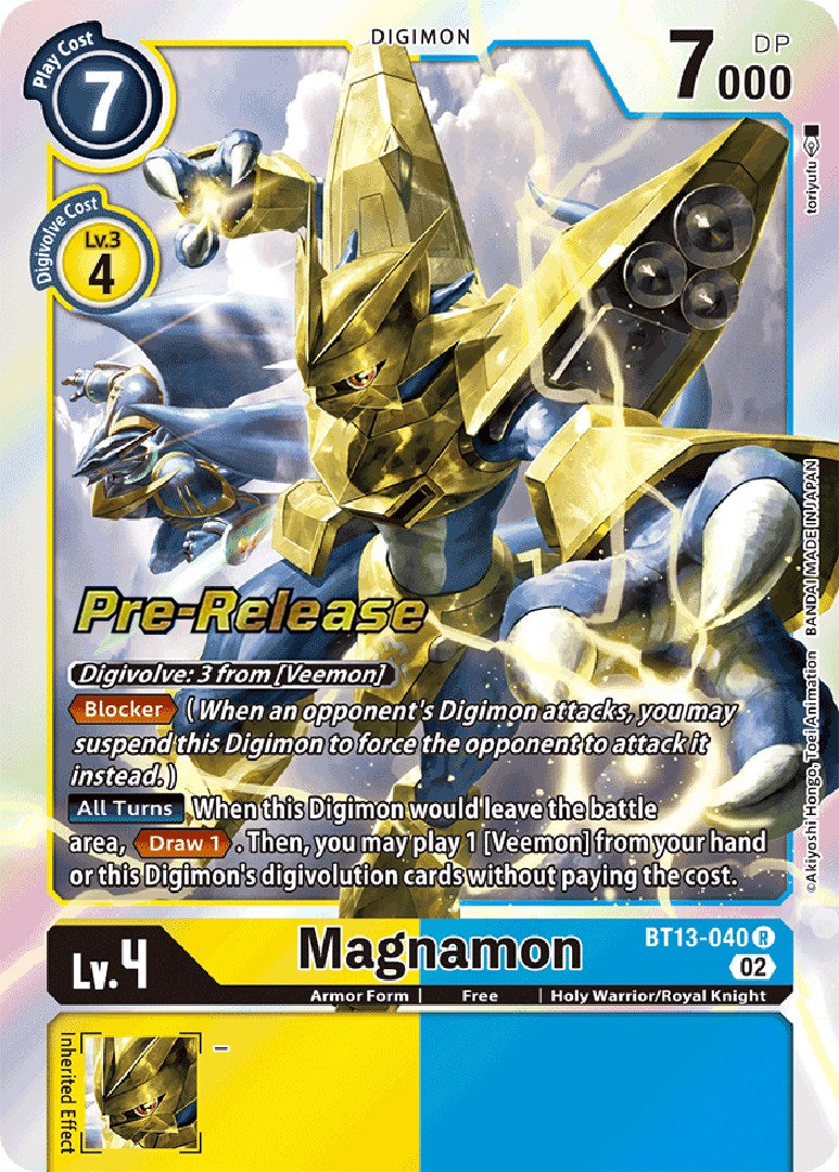 Magnamon [BT13-040] [Versus Royal Knight Booster Pre-Release Cards] | Card Merchant Takapuna