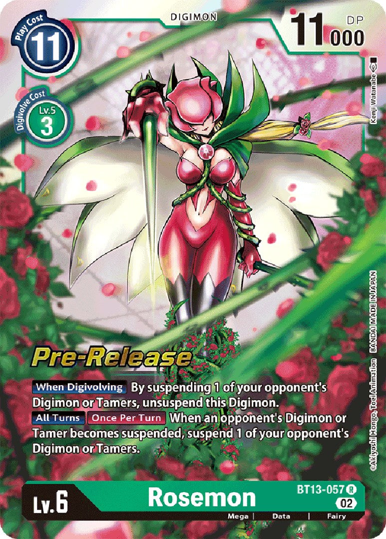 Rosemon [BT13-057] [Versus Royal Knight Booster Pre-Release Cards] | Card Merchant Takapuna